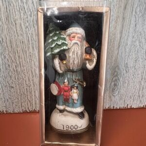 Vtg Memories of Santa Christmas Ornaments In Box Hand Painted #8440